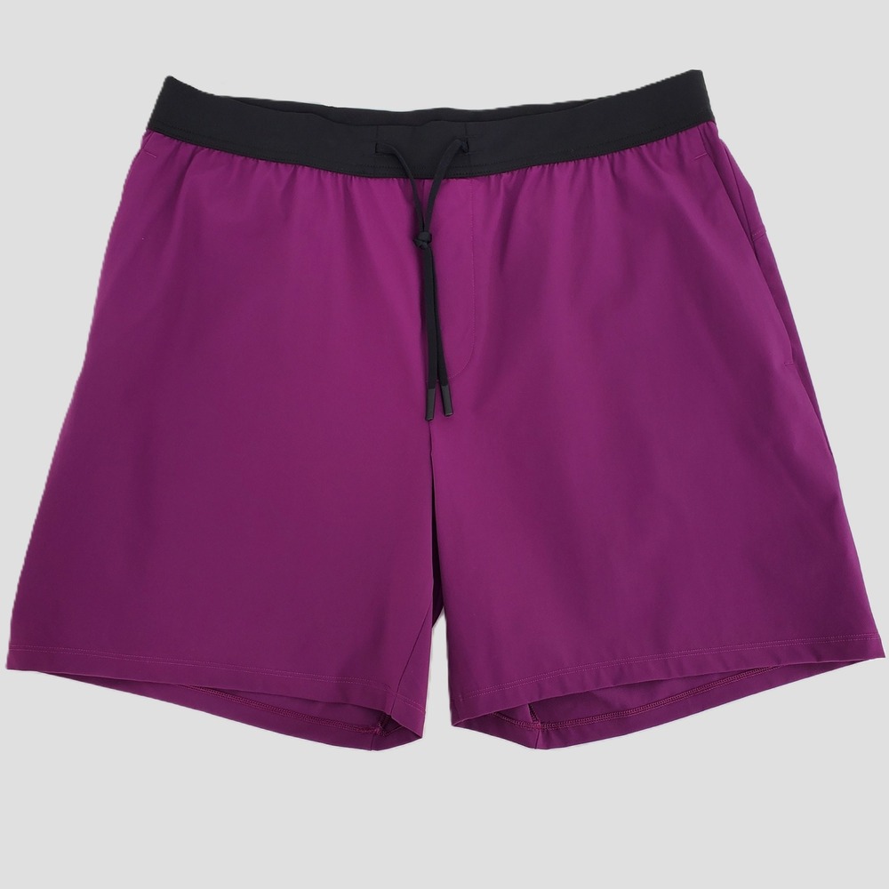 VRST Elevate Mens Size Large Unlined 7 Inch Shorts Purple Relaxed Fit Drawstring